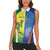 Custom Australia And India Cricket Women Sleeveless Polo Shirt Ashoka Chakra With Aboriginal - Wonder Print Shop