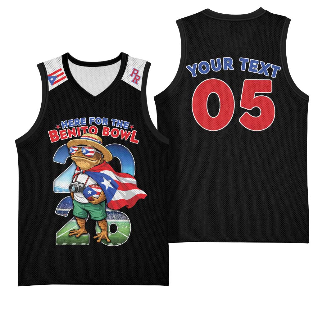 Custom Puerto Rico Coqui Frog Basketball Jersey Here For The Benito Bowl