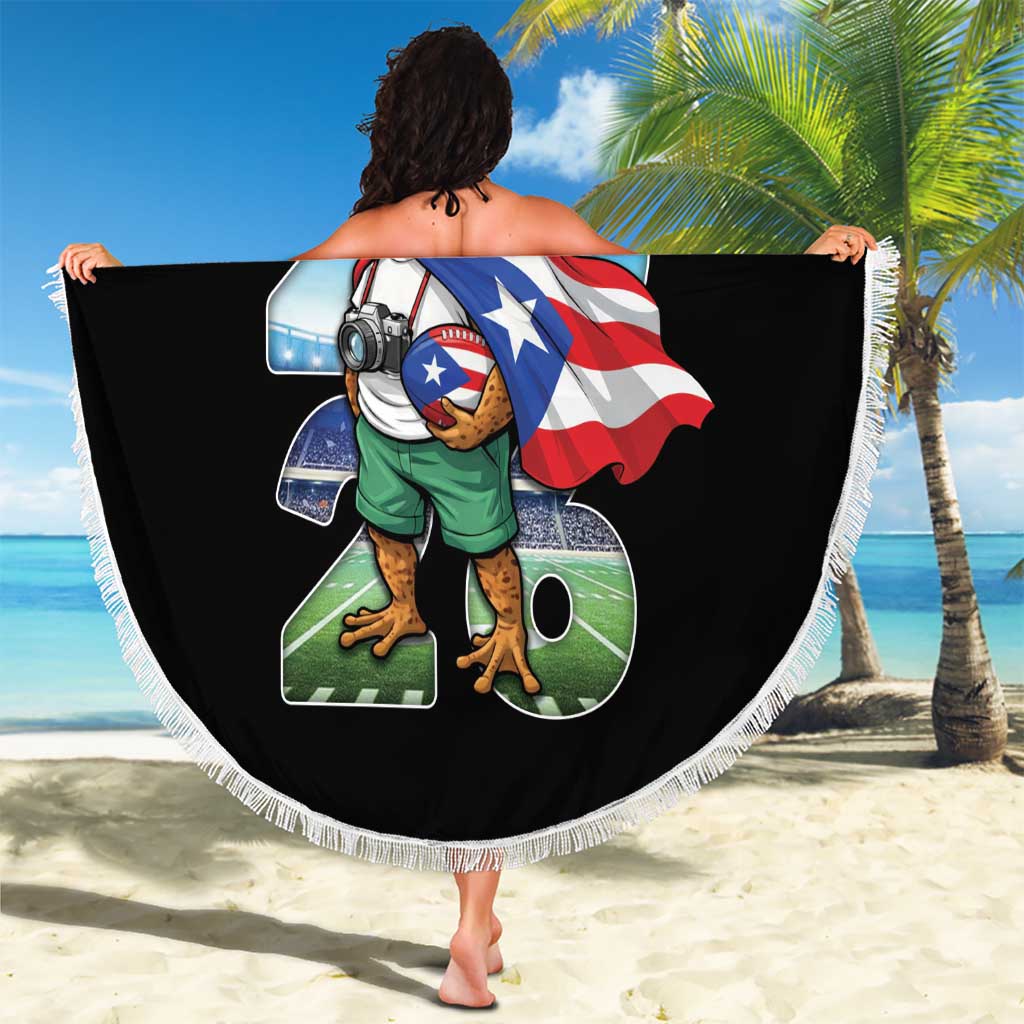 Puerto Rico Coqui Frog Beach Blanket Here For The Benito Bowl