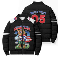 Custom Puerto Rico Coqui Frog Bomber Puffer Jacket Here For The Benito Bowl