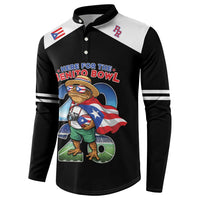 Custom Puerto Rico Coqui Frog Button Sweatshirt Here For The Benito Bowl