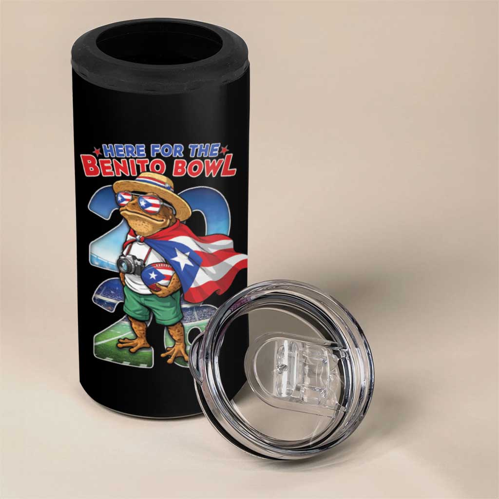 Custom Puerto Rico Coqui Frog 4 in 1 Can Cooler Tumbler Here For The Benito Bowl