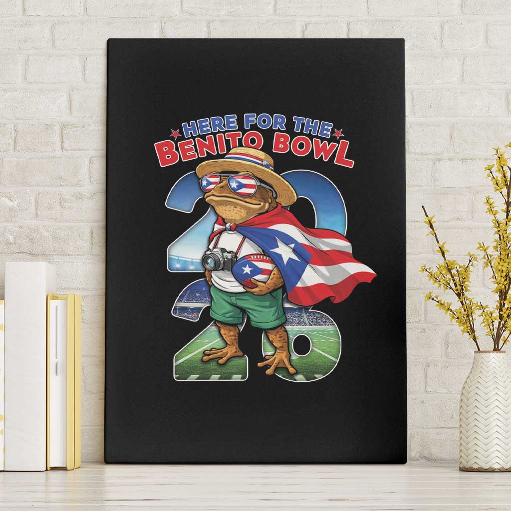 Puerto Rico Coqui Frog Canvas Wall Art Here For The Benito Bowl