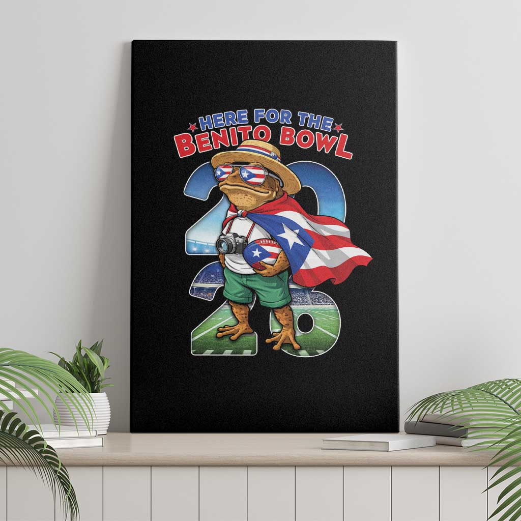 Puerto Rico Coqui Frog Canvas Wall Art Here For The Benito Bowl