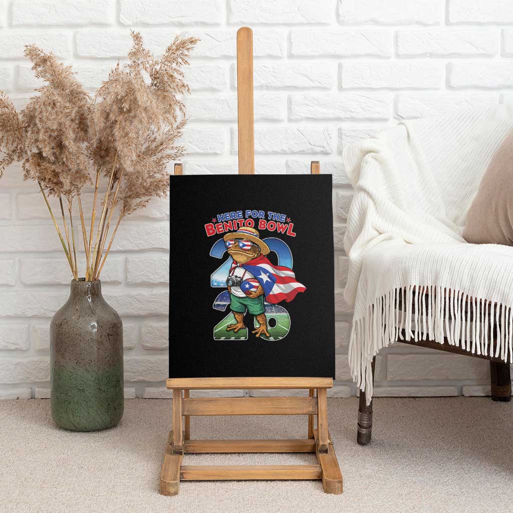 Puerto Rico Coqui Frog Canvas Wall Art Here For The Benito Bowl