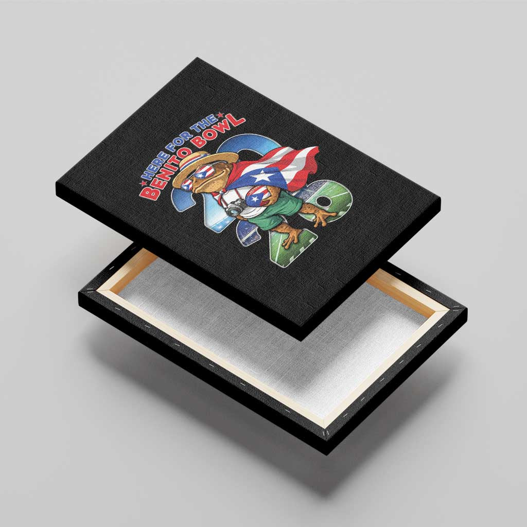 Puerto Rico Coqui Frog Canvas Wall Art Here For The Benito Bowl