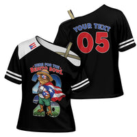 Custom Puerto Rico Coqui Frog Cross Shoulder Shirt Here For The Benito Bowl