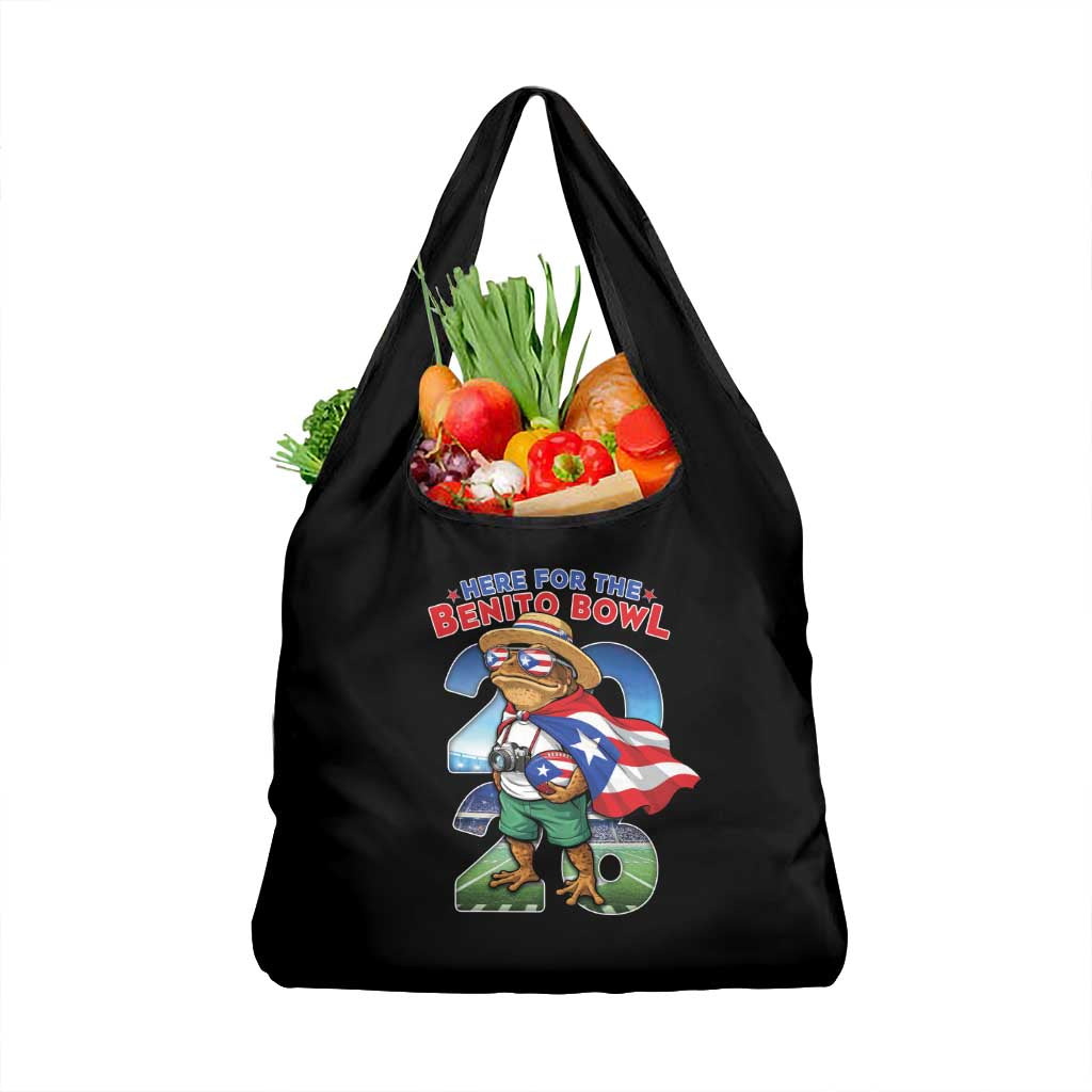 Puerto Rico Coqui Frog Grocery Bag Here For The Benito Bowl