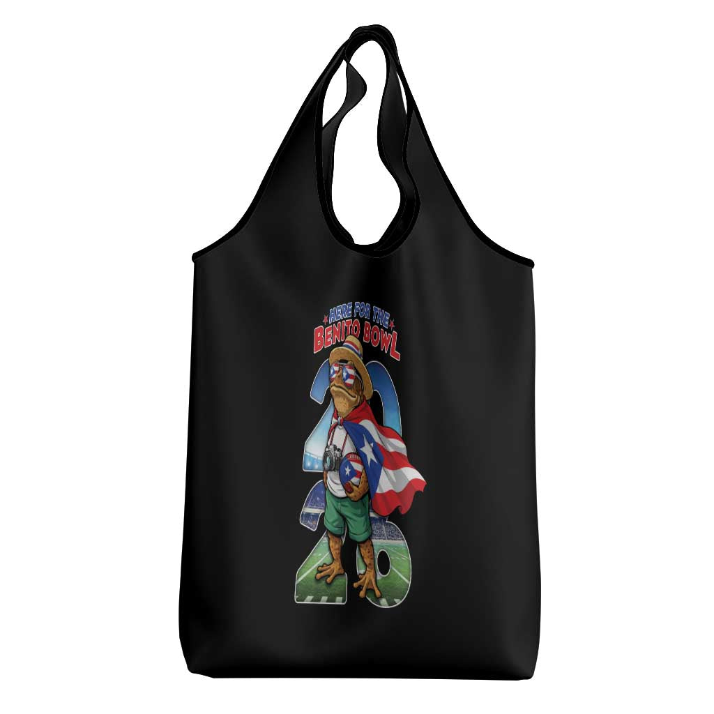 Puerto Rico Coqui Frog Grocery Bag Here For The Benito Bowl