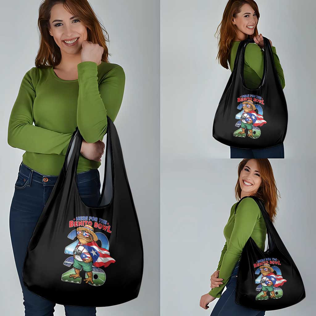 Puerto Rico Coqui Frog Grocery Bag Here For The Benito Bowl