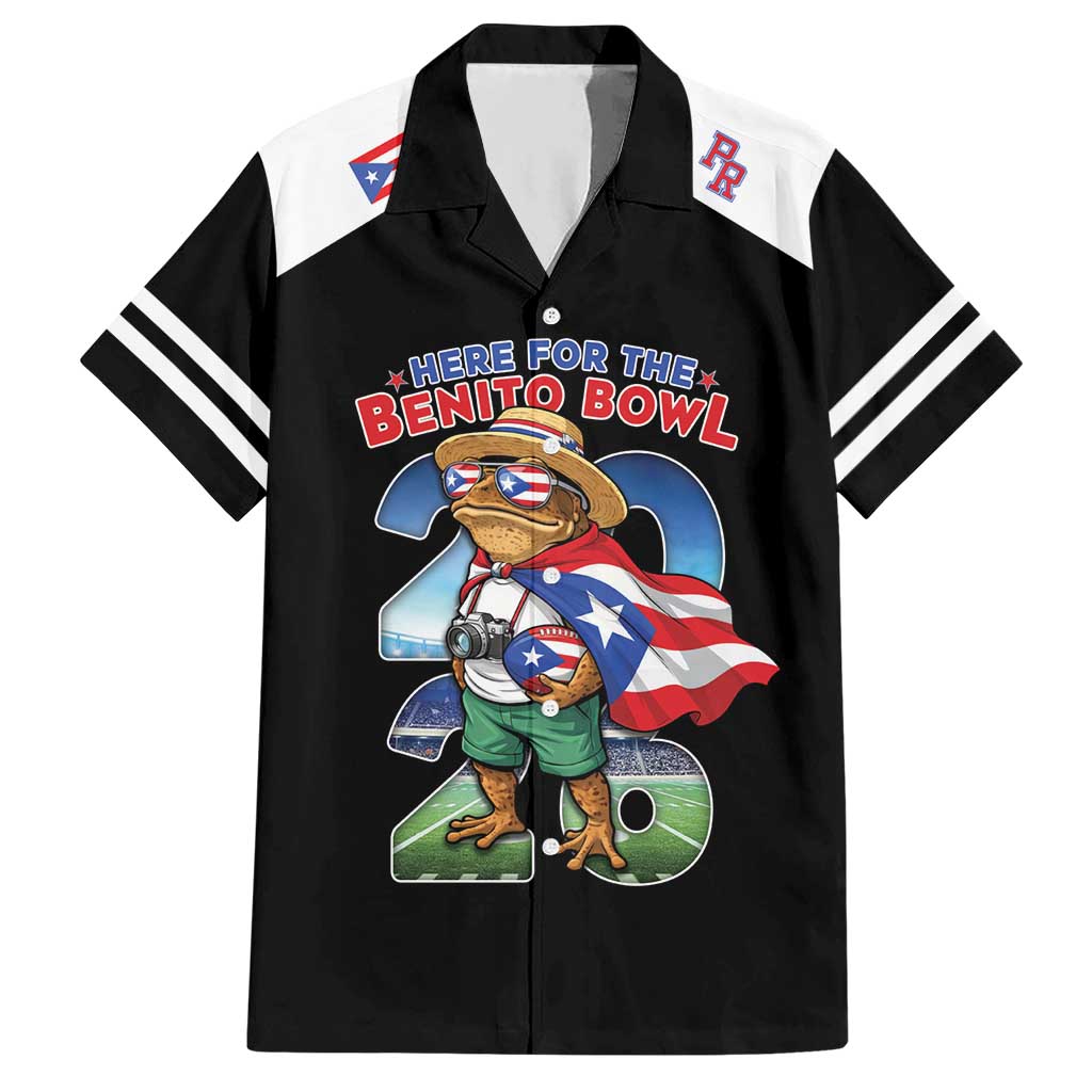 Custom Puerto Rico Coqui Frog Hawaiian Shirt Here For The Benito Bowl