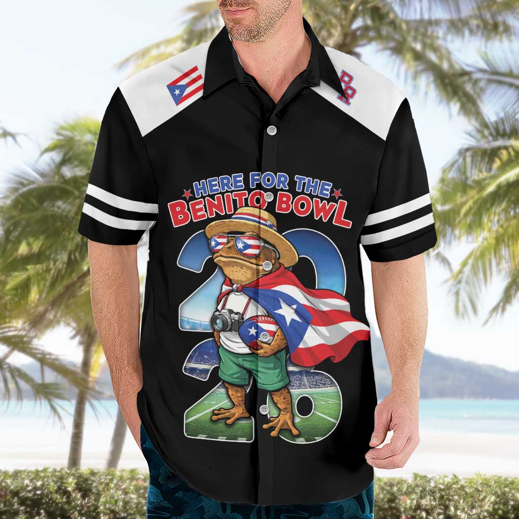 Custom Puerto Rico Coqui Frog Hawaiian Shirt Here For The Benito Bowl