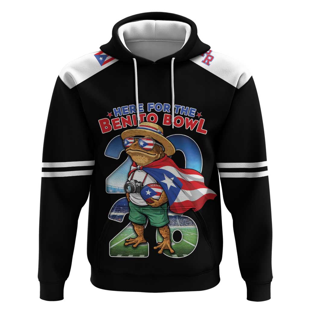 Custom Puerto Rico Coqui Frog Hoodie Here For The Benito Bowl