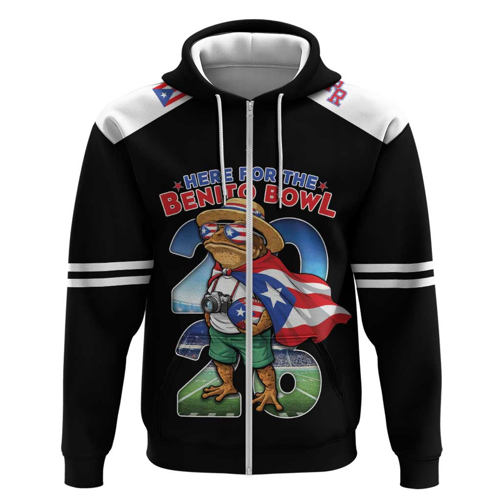 Custom Puerto Rico Coqui Frog Hoodie Here For The Benito Bowl