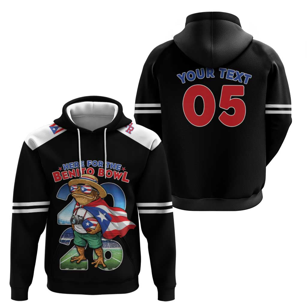 Custom Puerto Rico Coqui Frog Hoodie Here For The Benito Bowl