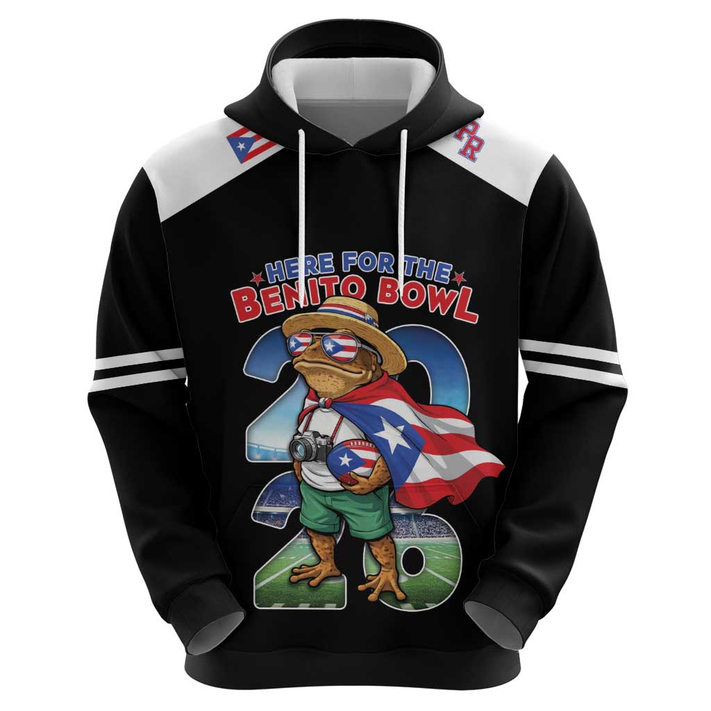 Custom Puerto Rico Coqui Frog Hoodie Here For The Benito Bowl