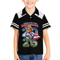 Custom Puerto Rico Coqui Frog Kid Hawaiian Shirt Here For The Benito Bowl