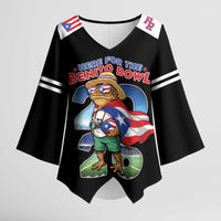 Custom Puerto Rico Coqui Frog Kimono Sleeve Blouse Here For The Benito Bowl