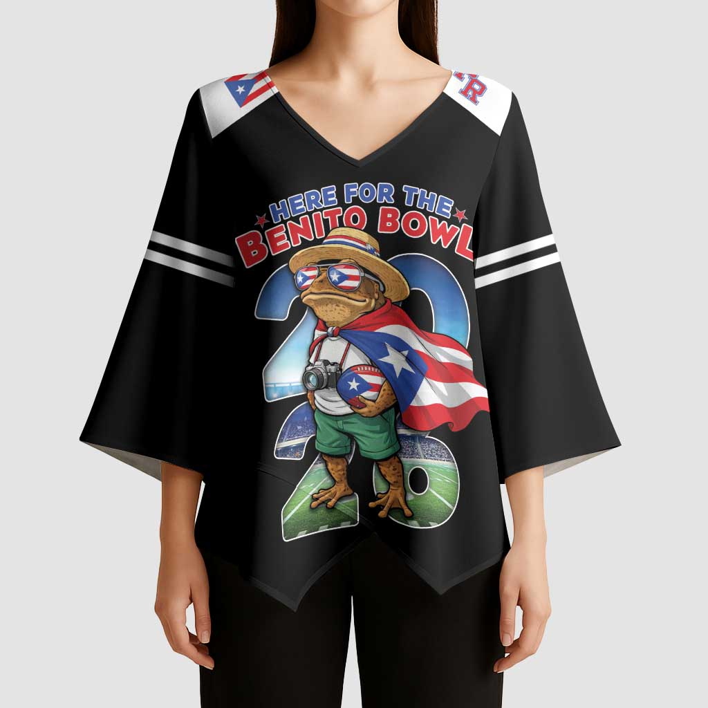 Custom Puerto Rico Coqui Frog Kimono Sleeve Blouse Here For The Benito Bowl
