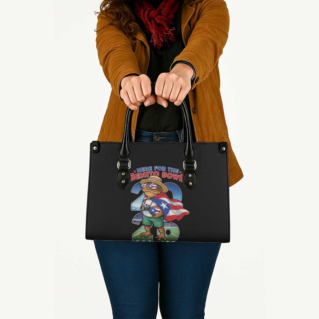 Puerto Rico Coqui Frog Leather Bag Here For The Benito Bowl