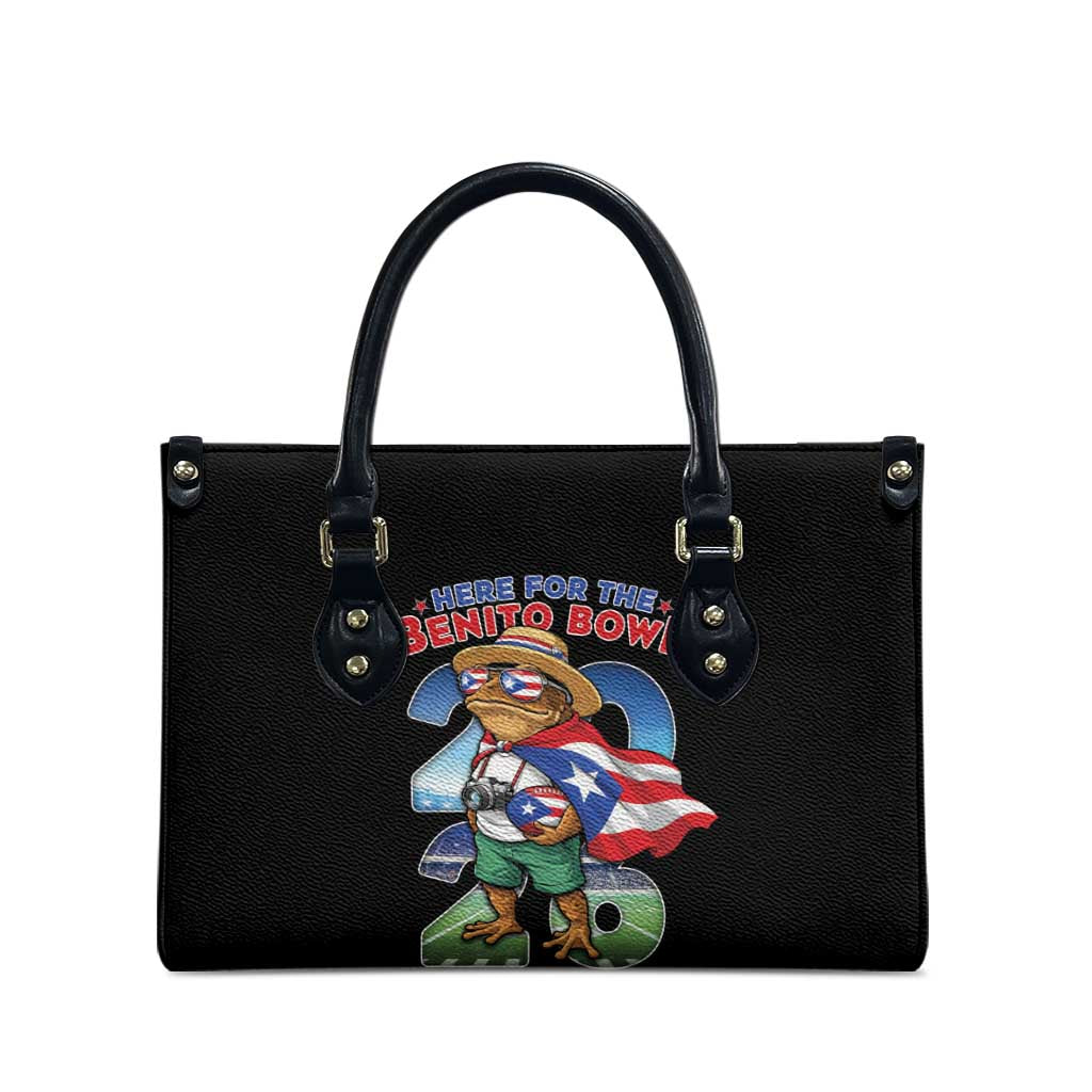 Puerto Rico Coqui Frog Leather Bag Here For The Benito Bowl