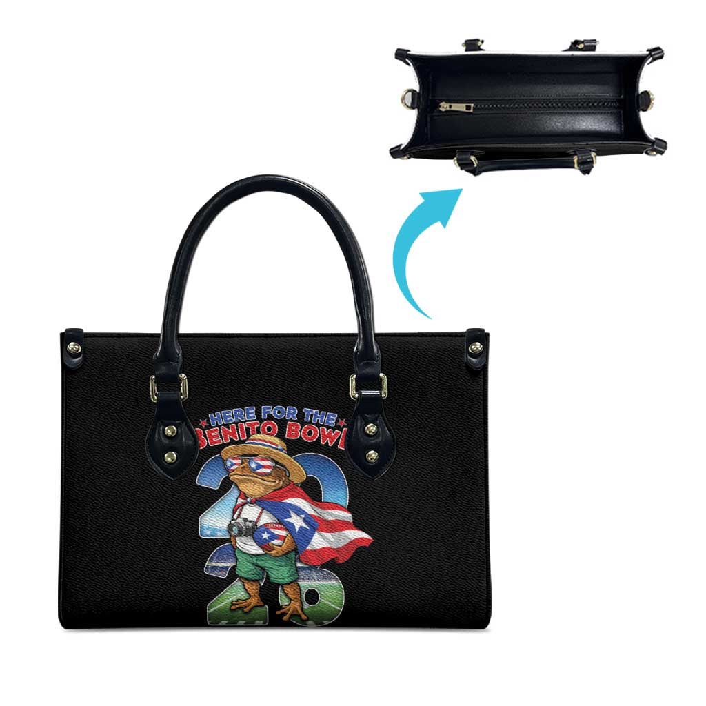 Puerto Rico Coqui Frog Leather Bag Here For The Benito Bowl