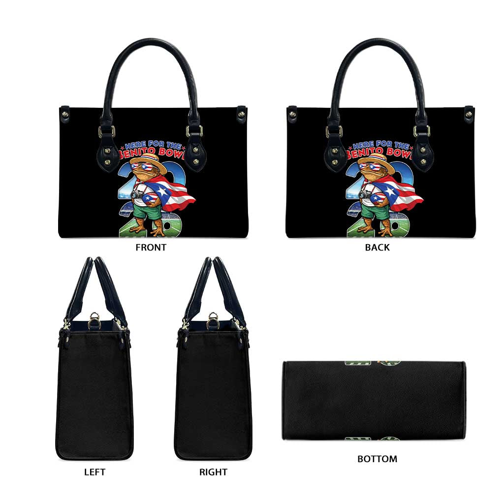 Puerto Rico Coqui Frog Leather Bag Here For The Benito Bowl