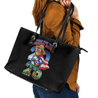 Puerto Rico Coqui Frog Leather Tote Bag Here For The Benito Bowl