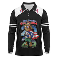 Custom Puerto Rico Coqui Frog Long Sleeve Polo Shirt Here For The Benito Bowl