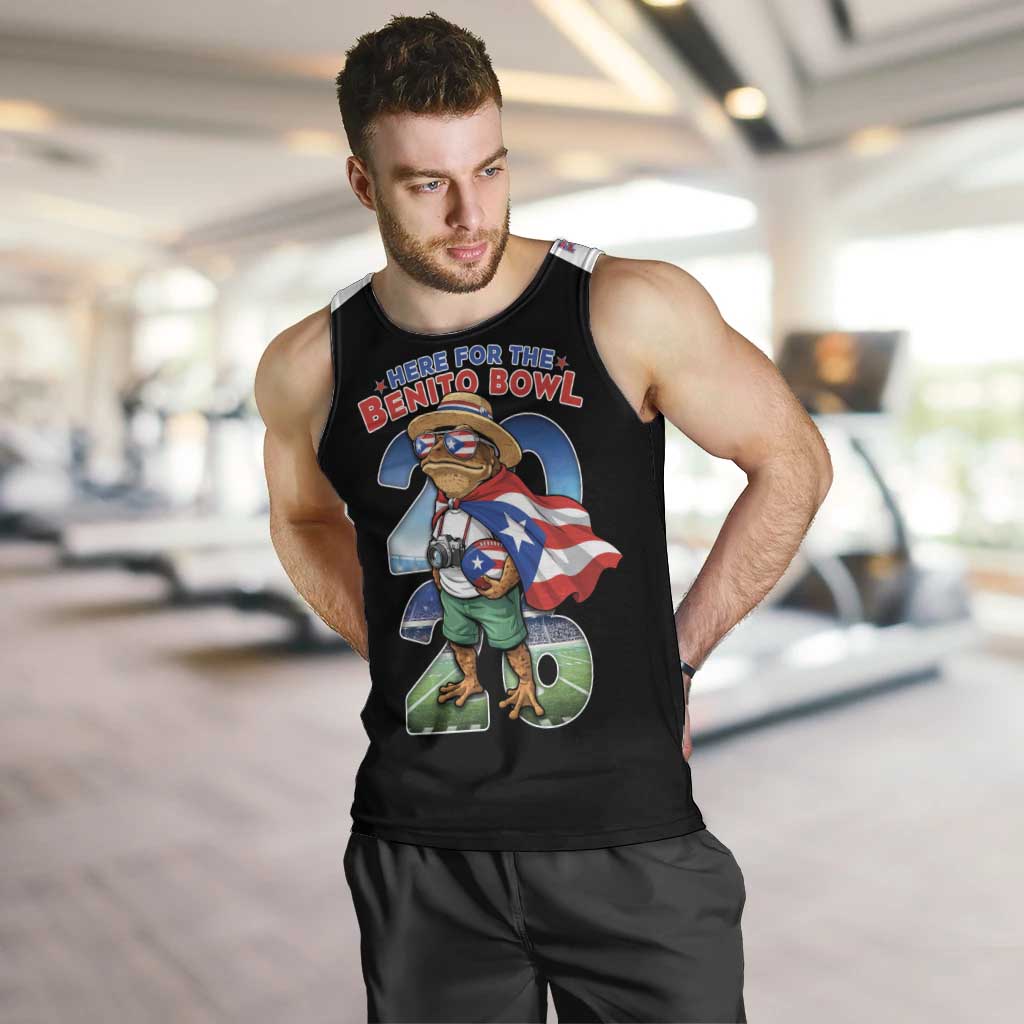 Custom Puerto Rico Coqui Frog Men Tank Top Here For The Benito Bowl