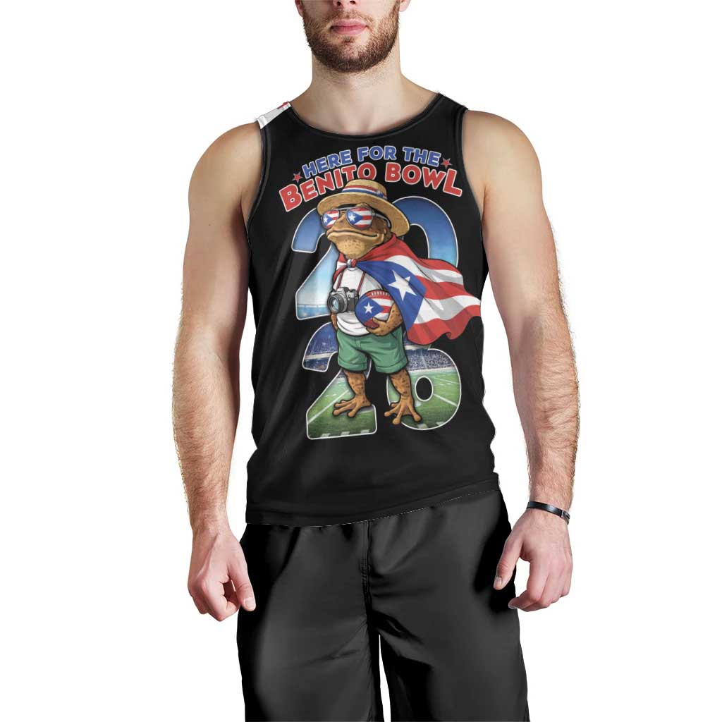 Custom Puerto Rico Coqui Frog Men Tank Top Here For The Benito Bowl