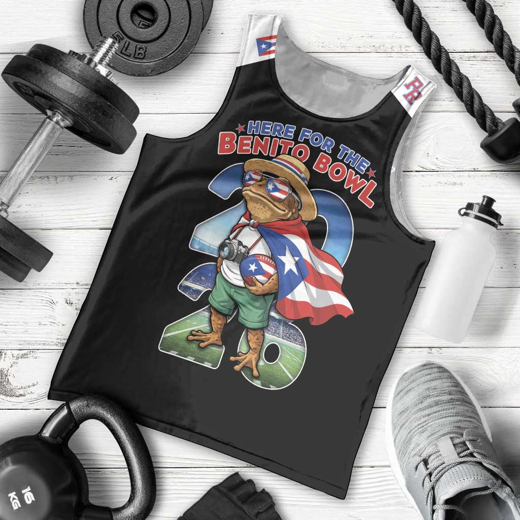 Custom Puerto Rico Coqui Frog Men Tank Top Here For The Benito Bowl