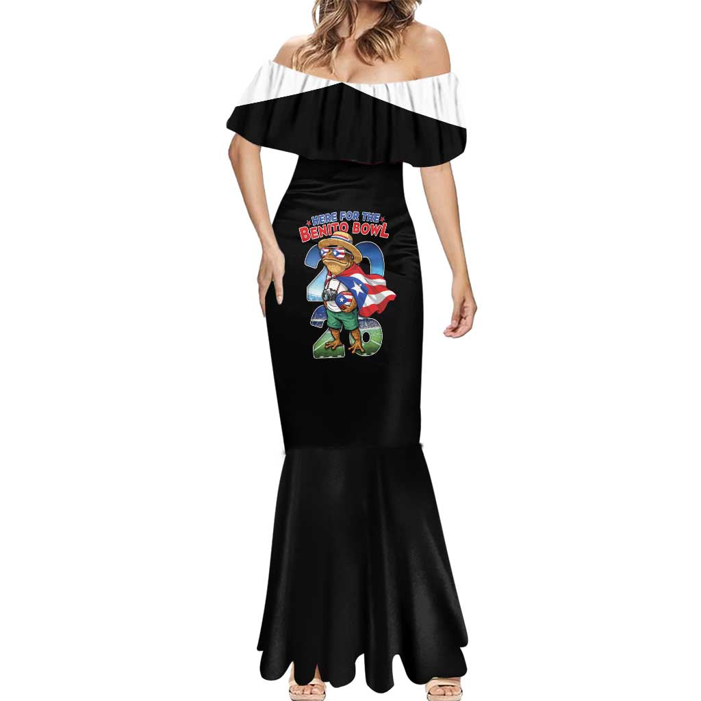 Custom Puerto Rico Coqui Frog Mermaid Dress Here For The Benito Bowl
