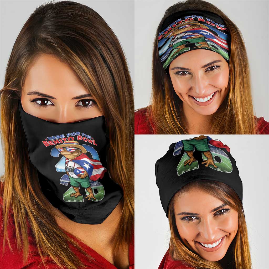 Puerto Rico Coqui Frog Neck Gaiter Here For The Benito Bowl
