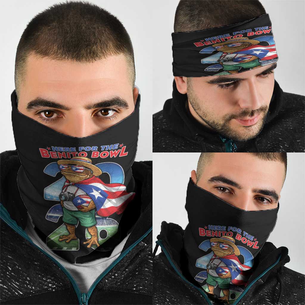 Puerto Rico Coqui Frog Neck Gaiter Here For The Benito Bowl
