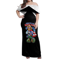 Custom Puerto Rico Coqui Frog Off Shoulder Maxi Dress Here For The Benito Bowl