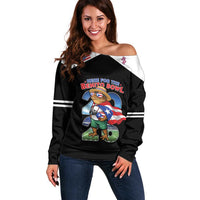 Custom Puerto Rico Coqui Frog Off Shoulder Sweater Here For The Benito Bowl