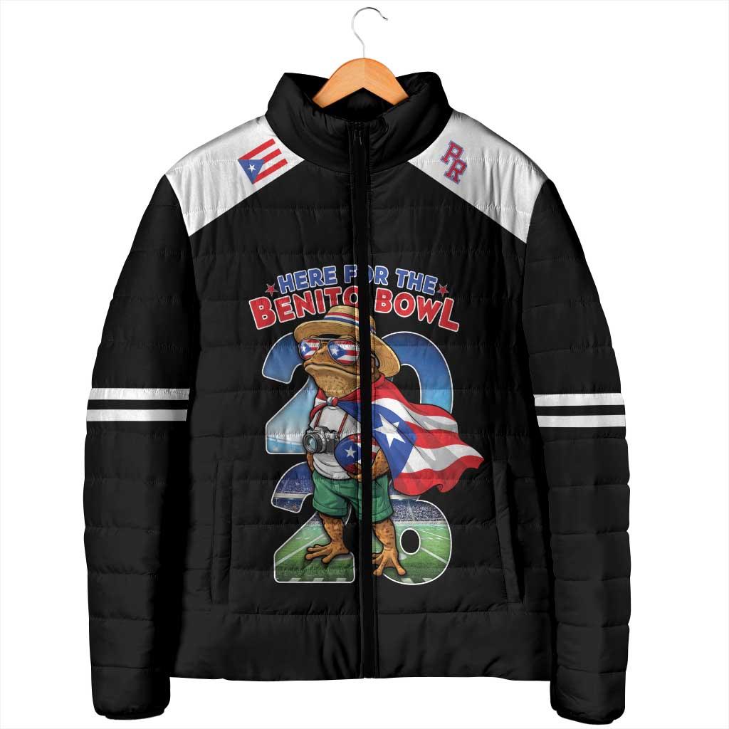 Custom Puerto Rico Coqui Frog Padded Jacket Here For The Benito Bowl