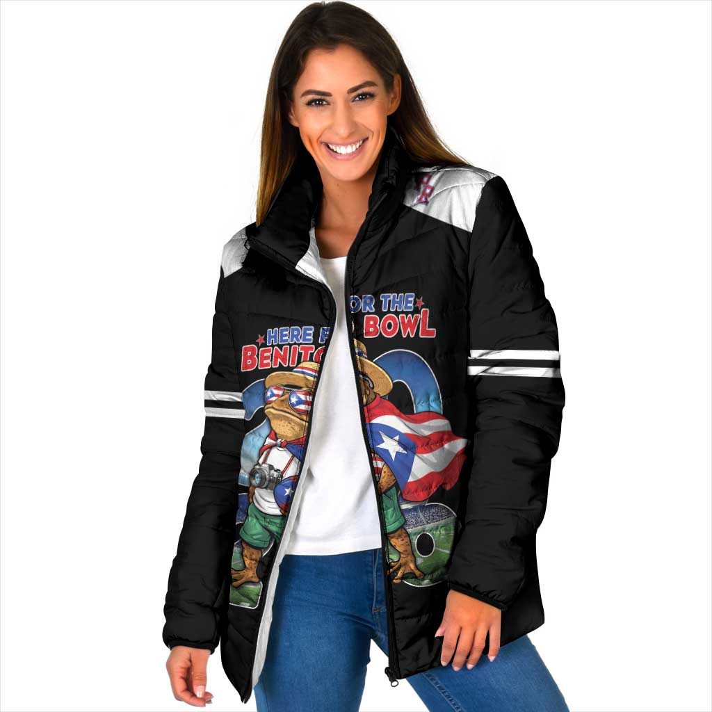 Custom Puerto Rico Coqui Frog Padded Jacket Here For The Benito Bowl