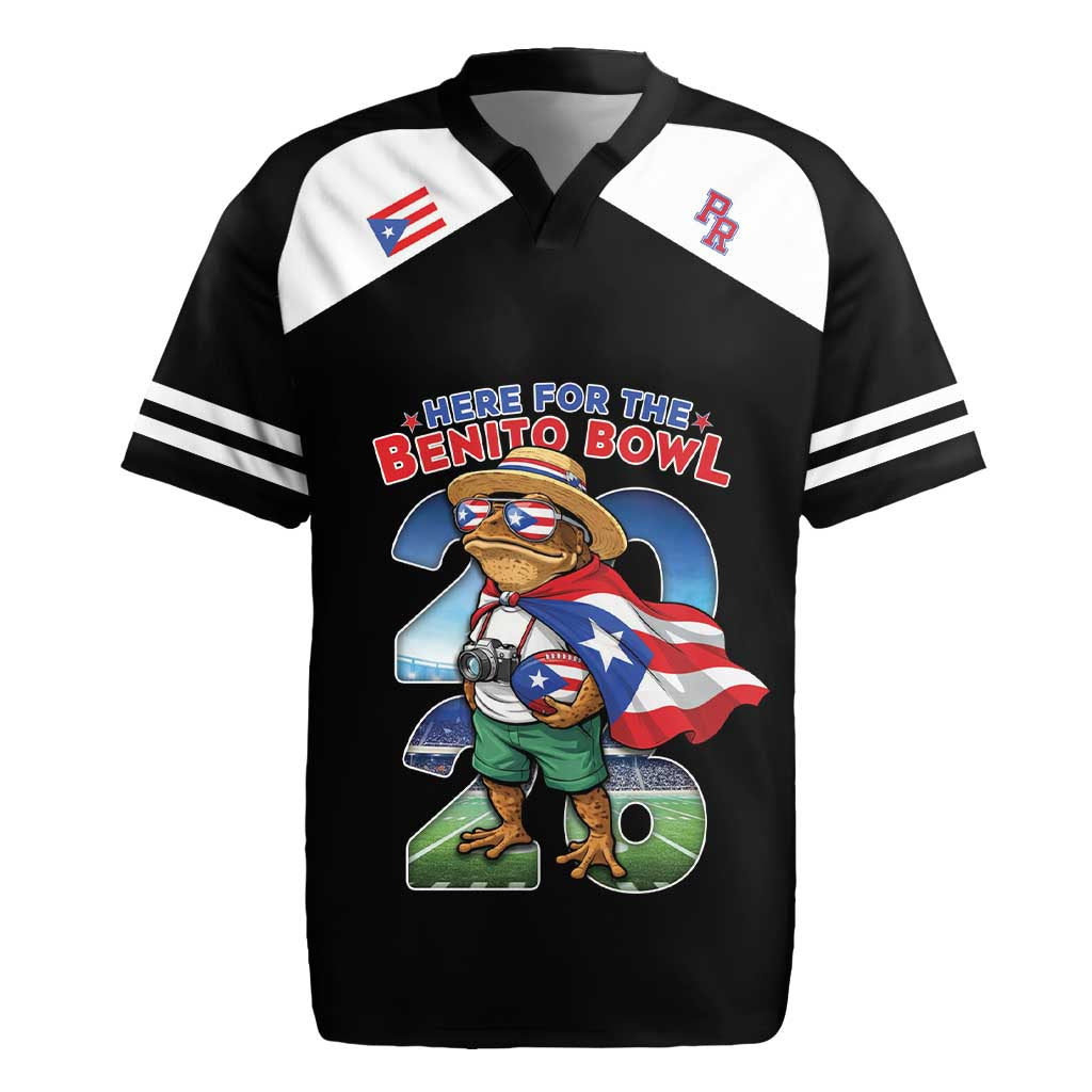 Custom Puerto Rico Coqui Frog Rugby Jersey Here For The Benito Bowl