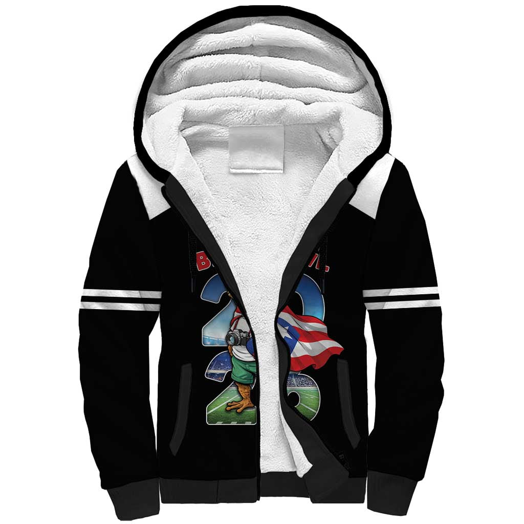 Custom Puerto Rico Coqui Frog Sherpa Hoodie Here For The Benito Bowl