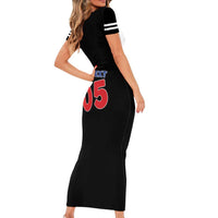 Custom Puerto Rico Coqui Frog Short Sleeve Bodycon Dress Here For The Benito Bowl
