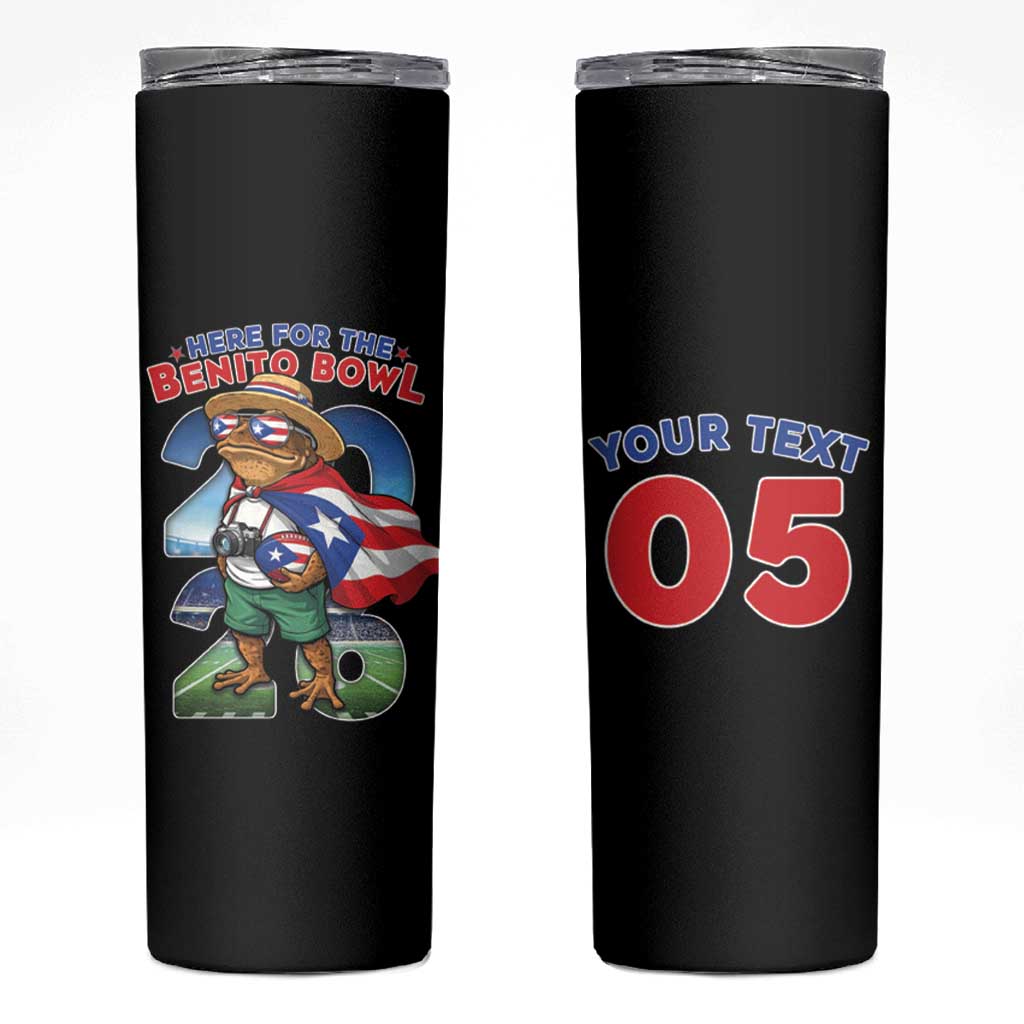 Custom Puerto Rico Coqui Frog Skinny Tumbler Here For The Benito Bowl