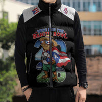 Custom Puerto Rico Coqui Frog Sleeveless Puffer Jacket Here For The Benito Bowl