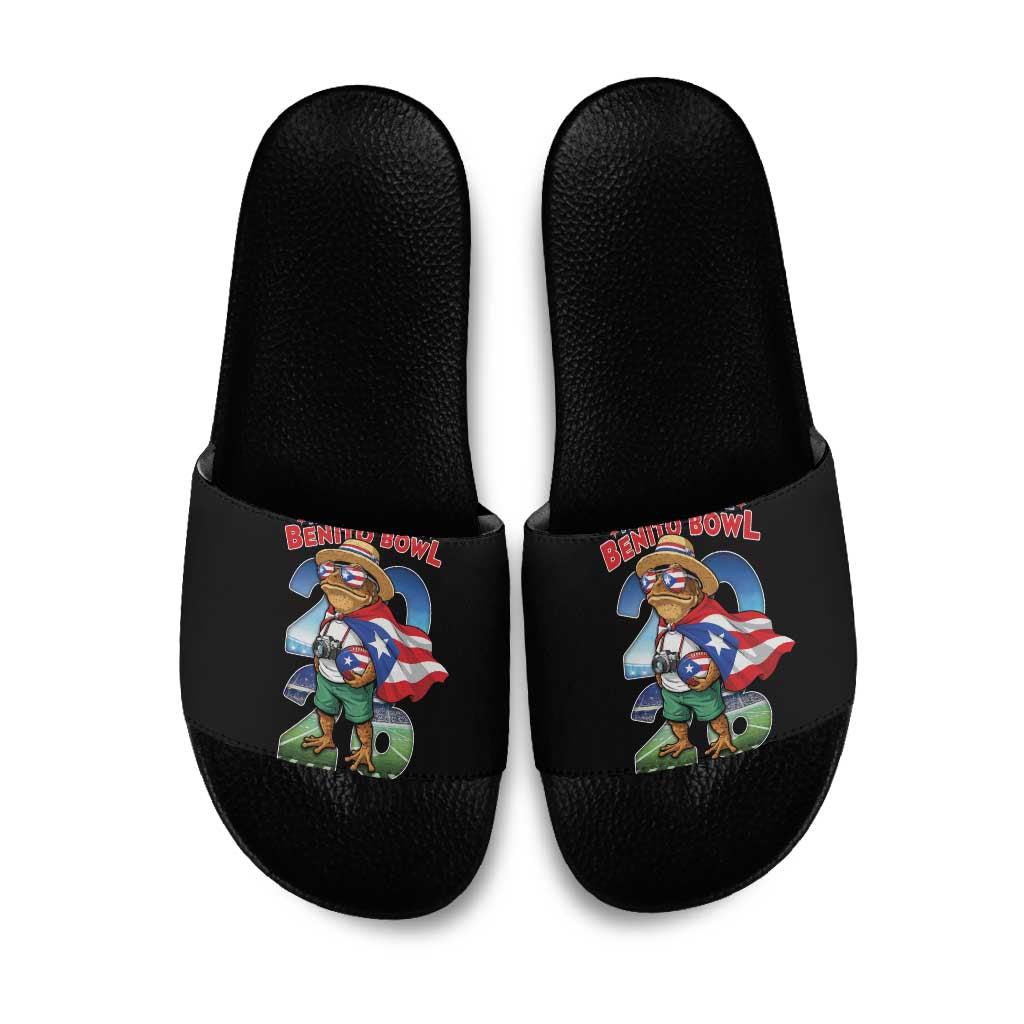 Puerto Rico Coqui Frog Slide Sandals Here For The Benito Bowl
