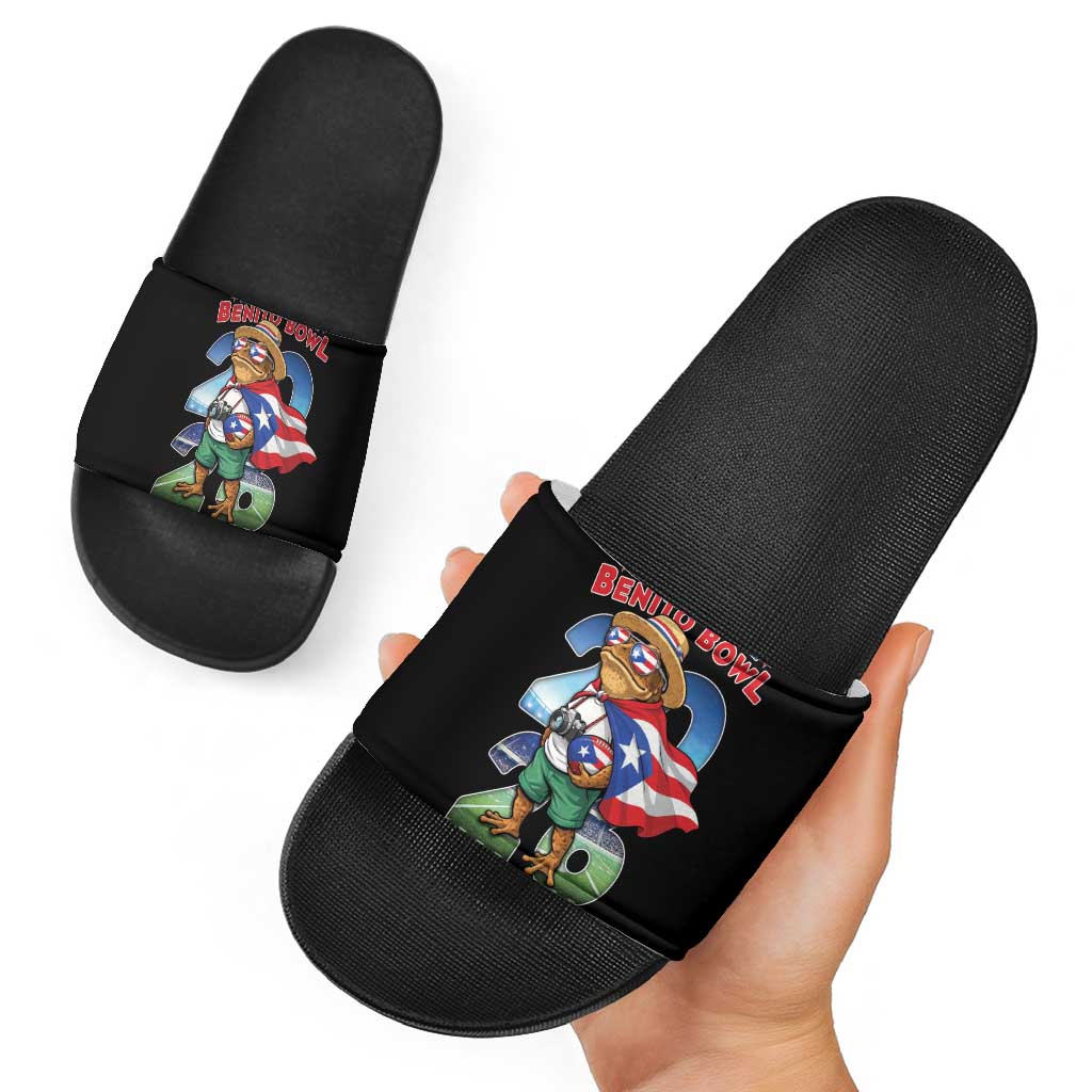 Puerto Rico Coqui Frog Slide Sandals Here For The Benito Bowl