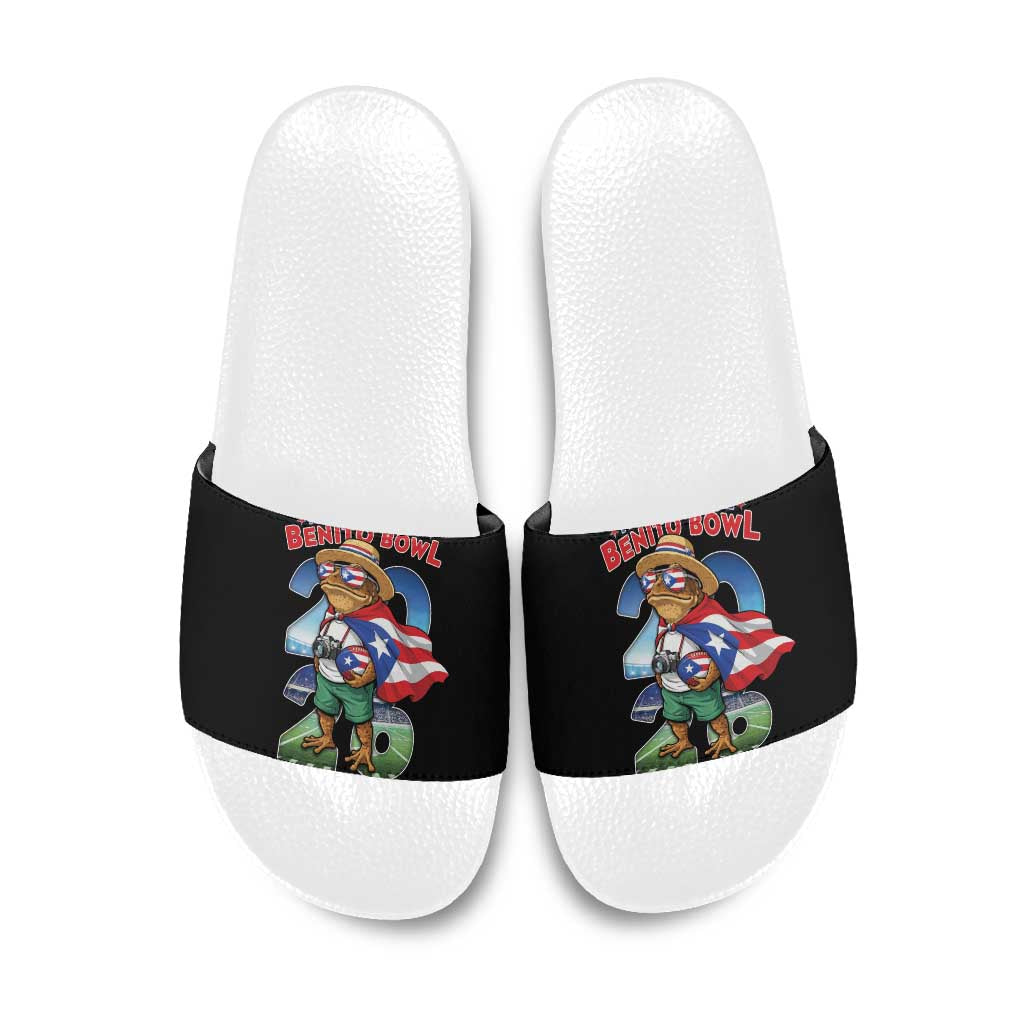 Puerto Rico Coqui Frog Slide Sandals Here For The Benito Bowl