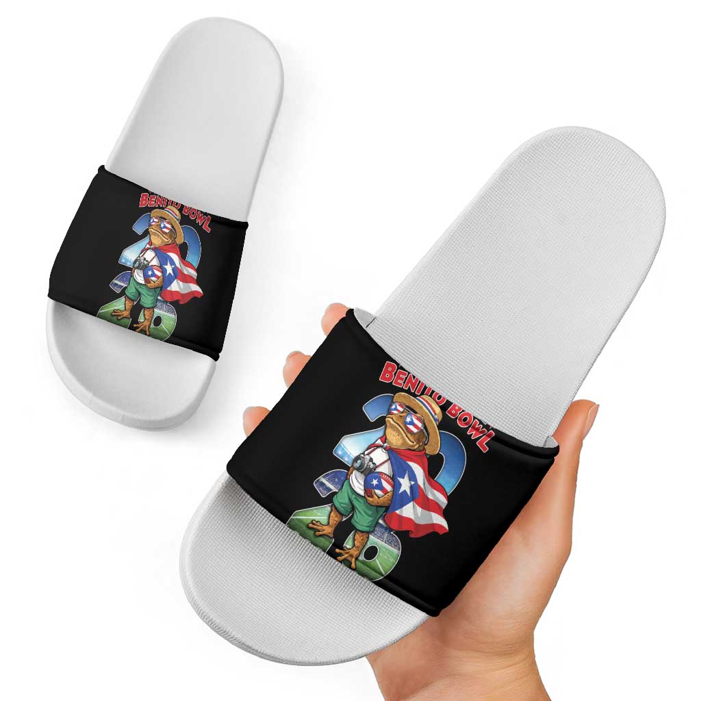 Puerto Rico Coqui Frog Slide Sandals Here For The Benito Bowl