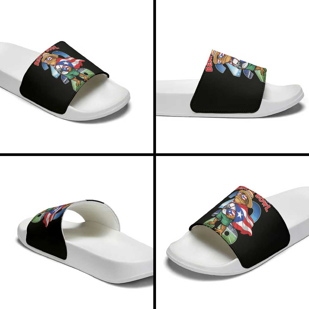 Puerto Rico Coqui Frog Slide Sandals Here For The Benito Bowl