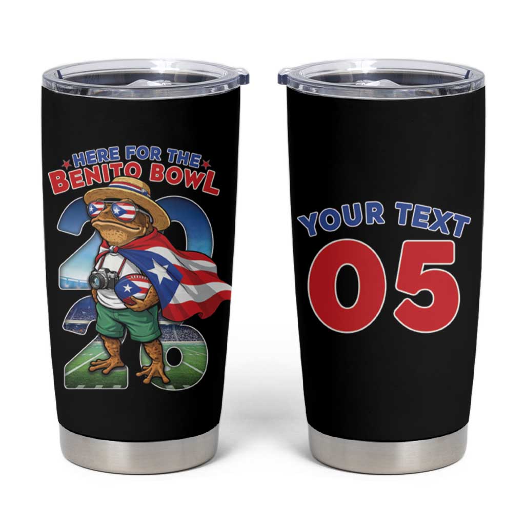 Custom Puerto Rico Coqui Frog Tumbler Cup Here For The Benito Bowl